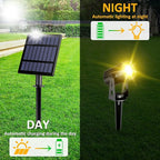 T-SUN Solar Spotlights, 4-in-1 Solar Landscape Spot Lights Outdoor Waterproof - Image 3
