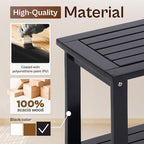 2-Tier Adirondack Side Table – Weather Resistant Wooden End Table, Rectangular - Image 3