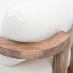 Merax 3 Seater Outdoor Acacia Wood Patio Sofa - Image 5