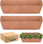 Halatool 2 Pack 24 Inch Window Box Liners, Pre-Formed Coco Fiber Replacement by HALATOOL