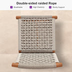 PURPLE LEAF Outdoor Counter Height Stools Set of 4 Aluminum Wicker Bar Stool - Image 6