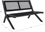 SAFAVIEH Outdoor Collection Kobina Black Acacia Wood/Black Rope Foldable Bench - Image 16