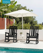 Ciokea Oversized Outdoor Rocking Chairs Set of 2, 380lbs Heavy-Duty Large Patio - Image 2