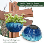 12 inch Hanging Planters for Indoor Outdoor Plants, 2 Pack Large Hanging Flower - Image 4