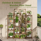 Plant Stand Indoor Outdoor 63" Tall Plant Shelf - Image 3