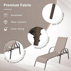 Giantex Patio Lounge Chair, Outdoor Chaise Lounge - Image 4