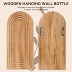 2 Pack Wooden Wall Vase Set, Boho Hanging Planter - Image 5