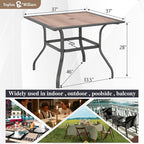 Sophia & William Square Patio Dining Table - Image 3