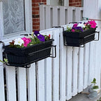 JOIKIT 17 Inches Black Plastic Planter Box, 6 Packs, Good Drainage, Indoor - Image 7