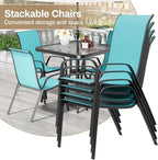 TLSUNNY Patio Dining Set 5 Pieces, All Weather Outdoor Furniture W/30"X 30" - Image 8