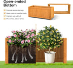 VINGLI Outdoor Wood Bench with Planter Boxes, 2-in-1 All-Weather Porch Bench - Image 6