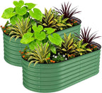 GarveeLife 2 Pcs Raised Garden Beds Outdoor 8x4x2 ft by GarveeLife