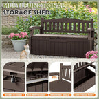 Homall 75 Gallon Outdoor Storage Benches Lockable Deck Box - Image 6