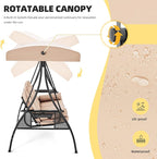 HOMREST 3 Person Outdoor Porch Swing - Image 3