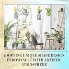 4 Pcs Stained Glass Hanging Vases Hanging Glass Planters Small Plant Terrarium - Image 4