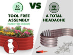 Plant & Plot Galvanized Raised Garden Beds Outdoor // 4×2×1 ft Planter Raised - Image 2