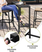 Crestlive Products Outdoor Bar Table and Chairs Set, 3 Piece Outside Patio Bar - Image 7