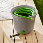 Suncast 300 Foot Heavy Duty 5 Gallon Decorative Plastic Hose Pot - Image 9