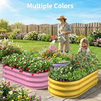 Kesfitt Raised Garden Bed, Oval Open-Bottom Design, 12-Inch Deep - Image 8