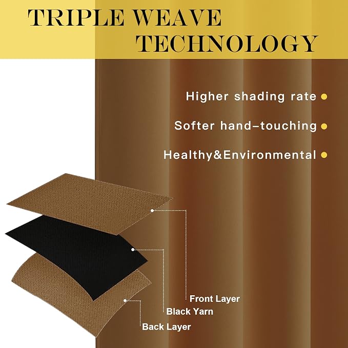 NICETOWN Blackout Curtain for Living Room 95 inch Length - Image 3