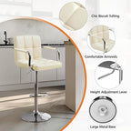 Yaheetech Bart Stools Set of 4, PU Leather Adjustable Barstools - Image 6
