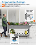 YEFU Raised Garden Bed with Legs: 57x18x30in Weight Capacity 400lb - Image 2