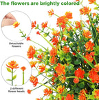 20 Bundles Artificial Flowers for Outdoors Fake Plastic Flowers UV Resistant - Image 3