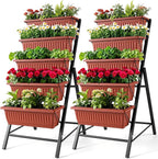 SEJOV 2 Pack Vertical Raised Garden Bed, 5 Tiers Elevated Planter Box by SEJOV