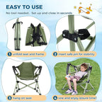 Kids Hammock Chair, Adjustable Kids Camping Chair, Folding Chair - Image 6
