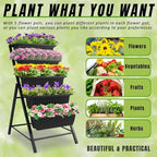 Homdox 4FT Vertical Garden Bed, 5 Tiers Raised Garden Planter, 25.6 * 26 * - Image 5