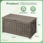 Greesum Outdoor Storage Box 120 Gallon Storage Bin - Image 4