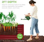 Best Choice Products 4x2x2ft Outdoor Metal Raised Garden Bed, Deep Root Box - Image 4