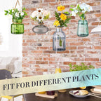 4 Pcs Stained Glass Hanging Vases Hanging Glass Planters Small Plant Terrarium - Image 7