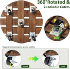 Yangbaga 2pack Plant Caddy 12’’Wood Duty Rolling Plant Stand - Image 2