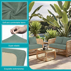 12Pcs Stretch Patio Cushion Covers, Outdoor Couch Covers Replacement, Outdoor - Image 3