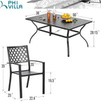 PHI VILLA 7 Pieces Outdoor Dining Set - Image 9
