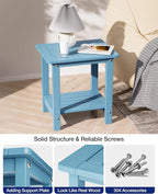 YEFU Outdoor Side Table for Patio: 16" HIPS Weather - Image 6