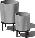 Veradek Demi Series Round Planter w/Stand by VeradekOutdoor