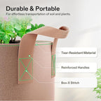 VIVOSUN 5-Pack 7 Gallons Grow Bags Heavy Duty Thickened Nonwoven Fabric Pots - Image 6