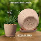 Utopia Home - Spotty Plant Pots Indoor - 7/6.6/6/5.3/4.8 Inches Flower Pots - - Image 4