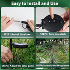 6-Pack Garden Solar Lights, 48 LED Solar Lights Outdoor - Image 3