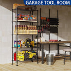 REGILLER 5-Wire Shelving Metal Storage Rack Adjustable Shelves, Standing - Image 4