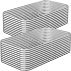 2 Pack Tall 8x3FT Raised Beds for Gardening, Corrugated Galvanized Steel Raised by OZMSHF