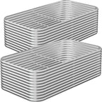 2 Pack Tall 8x4FT Raised Beds for Gardening, Corrugated Galvanized Steel Raised by OZMSHF