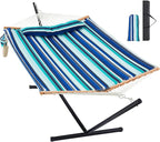 Two Person Hammock with Stand for Outside Heavy Duty, Outdoor Patio Hammock by HomgavaLiveWhatYouLove