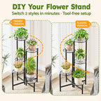 Plant Stand 5 Tier Indoor Metal Flower Shelf - Image 4