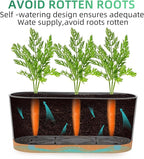 QCQHDU 16" L x 7.6" W x 7" H Window Planter Box, 2 Pack Self Watering Pots - Image 4