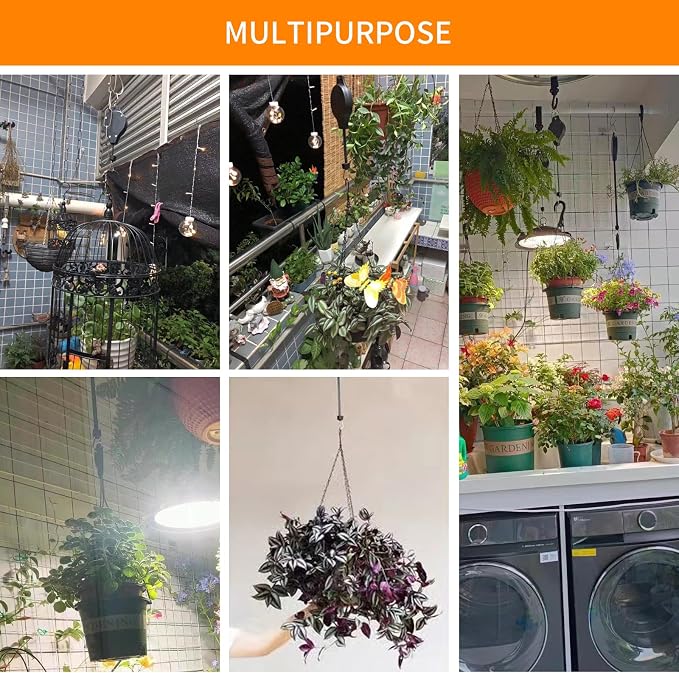 6PCS Adjustable Retractable Plant Pulley Hangers - Image 7
