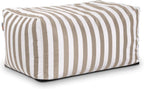 Jaxx Leon Outdoor Bean Bag Ottoman, Taupe Striped by Jaxx