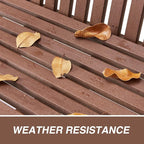 Psilvam Garden Bench, 2-Person Poly Lumber Patio Bench, All-Weather Outdoor - Image 5